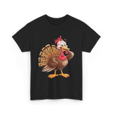 Thanksgiving Turkey Animal Autumn T-Shirt - Black