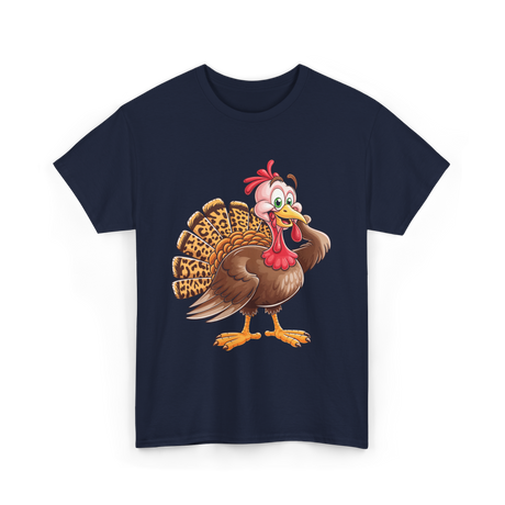 Thanksgiving Turkey Animal Autumn T-Shirt - Navy