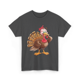 Thanksgiving Turkey Animal Autumn T-Shirt - Dark Heather