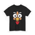 Thanksgiving Turkey Face Costume T-Shirt - Black