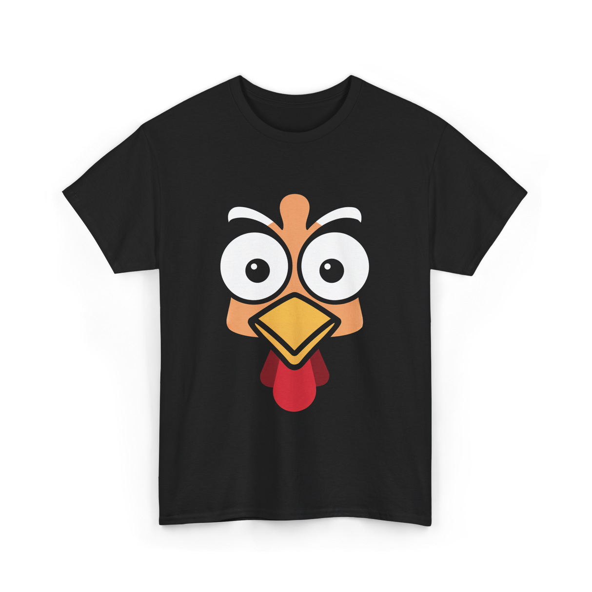 Thanksgiving Turkey Face Costume T-Shirt - Black