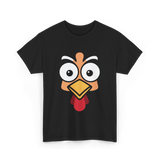 Thanksgiving Turkey Face Costume T-Shirt - Black