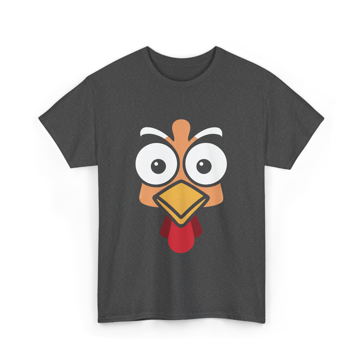 Thanksgiving Turkey Face Costume T-Shirt - Dark Heather