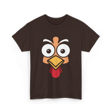 Thanksgiving Turkey Face Costume T-Shirt - Dark Chocolate