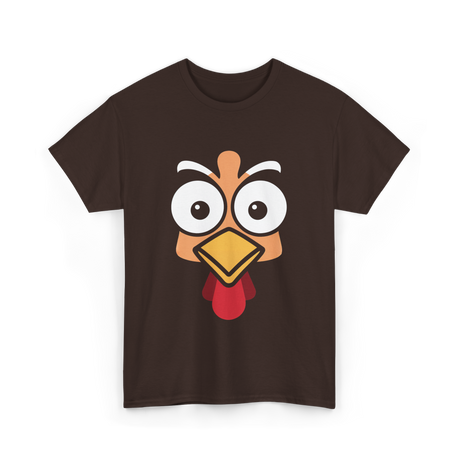 Thanksgiving Turkey Face Costume T-Shirt - Dark Chocolate