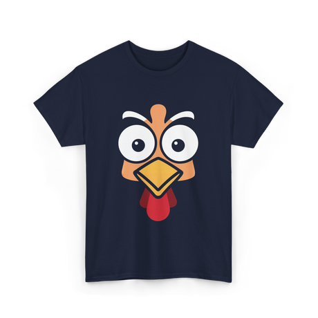 Thanksgiving Turkey Face Costume T-Shirt - Navy