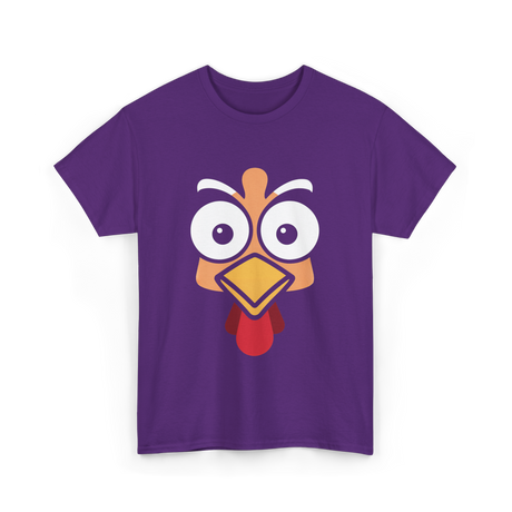 Thanksgiving Turkey Face Costume T-Shirt - Purple