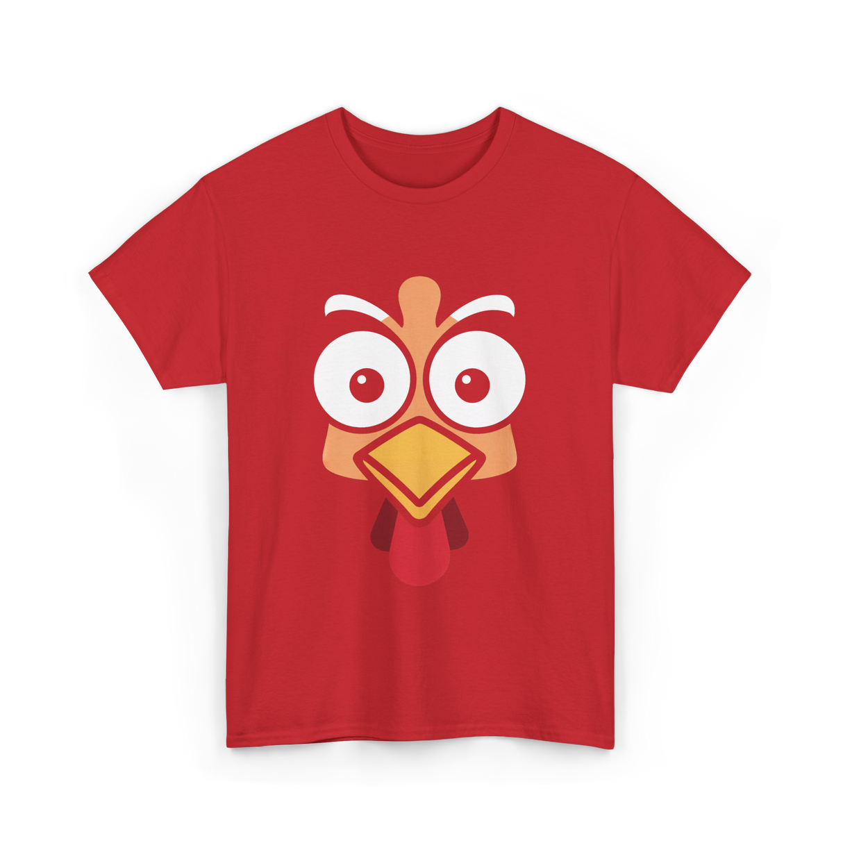 Thanksgiving Turkey Face Costume T-Shirt - Red