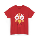 Thanksgiving Turkey Face Costume T-Shirt - Red