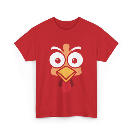 Thanksgiving Turkey Face Costume T-Shirt - Red