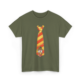 Thanksgiving Turkey Tie Thanksgiving T-Shirt - Military Green