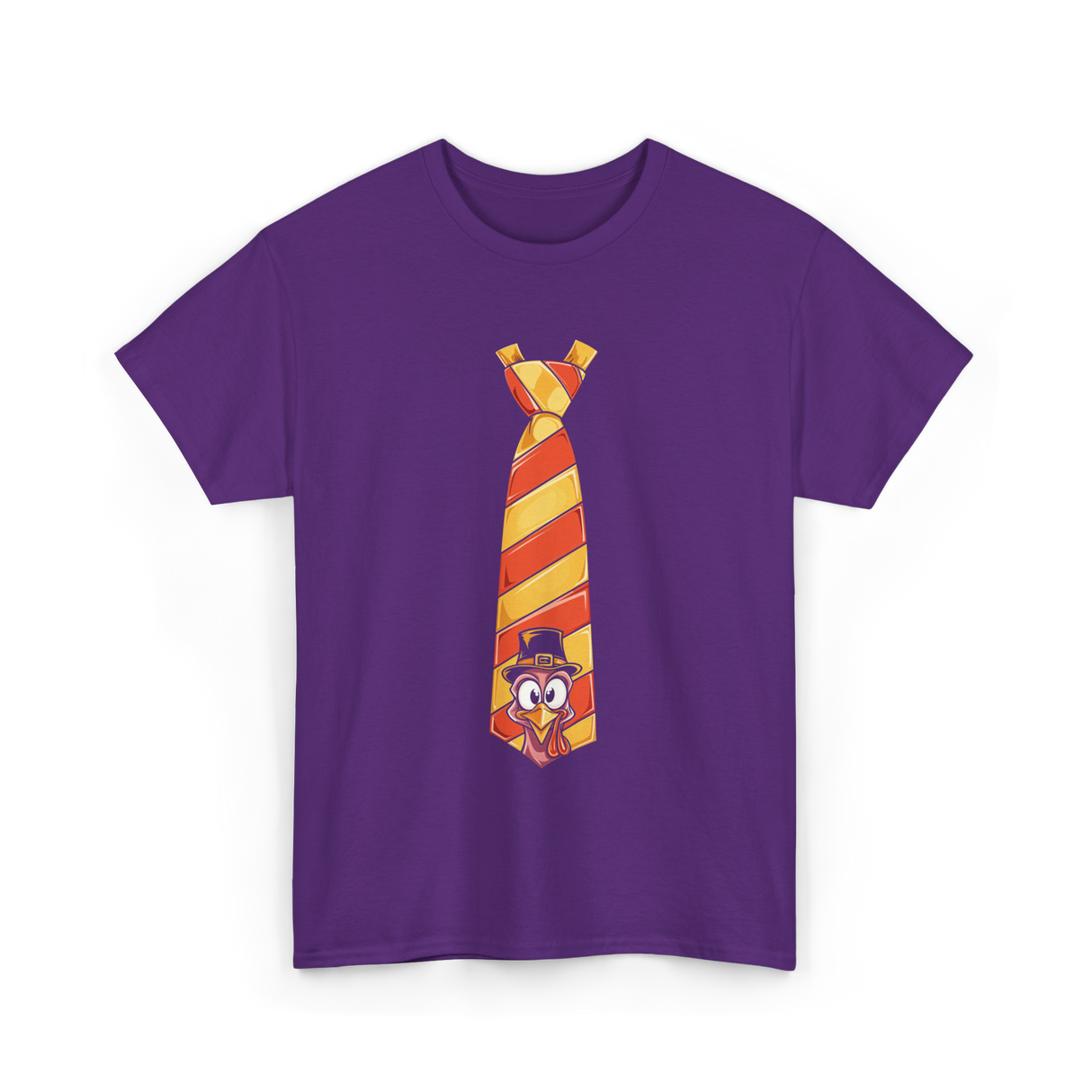 Thanksgiving Turkey Tie Thanksgiving T-Shirt - Purple