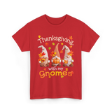 Thanksgiving with my Gnomes Gnome T-Shirt - Red