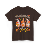 Thanksgiving with my Gnomes Gnome T-Shirt - Dark Chocolate