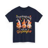 Thanksgiving with my Gnomes Gnome T-Shirt - Navy