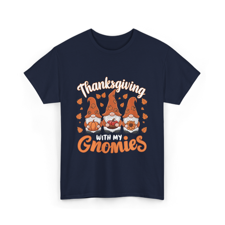 Thanksgiving with My Gnomies Gnomes T-Shirt - Navy