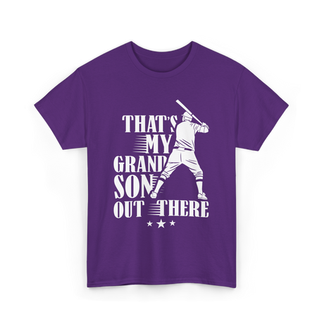 Thats My Grandson Baseball Athlete T-Shirt - Purple