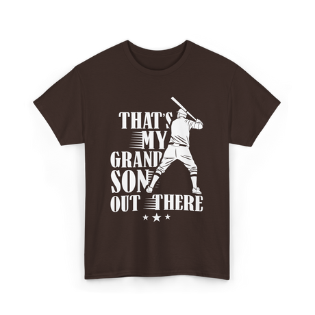 Thats My Grandson Baseball Athlete T-Shirt - Dark Chocolate