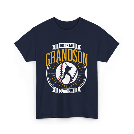 That's My Grandson Baseball Athlete T-Shirt - Navy