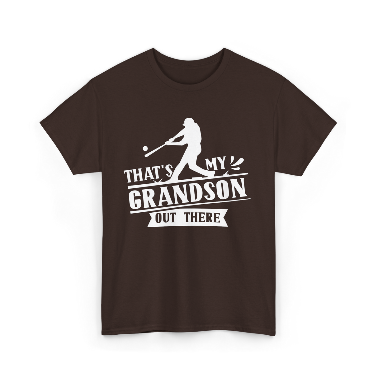 That's My Grandson Baseball Athlete T-Shirt - Dark Chocolate