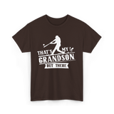 That's My Grandson Baseball Athlete T-Shirt - Dark Chocolate