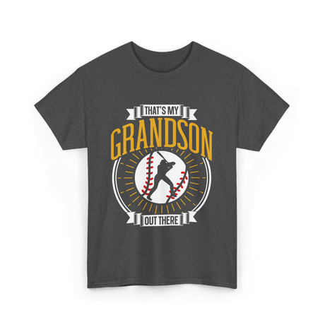 That's My Grandson Baseball Athlete T-Shirt - Dark Heather