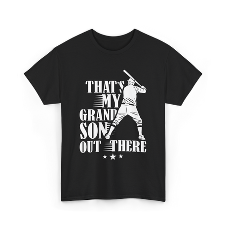 Thats My Grandson Baseball Athlete T-Shirt - Black