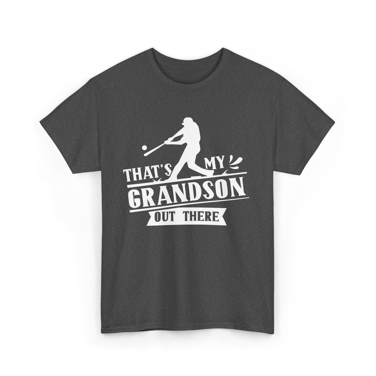 That's My Grandson Baseball Athlete T-Shirt - Dark Heather