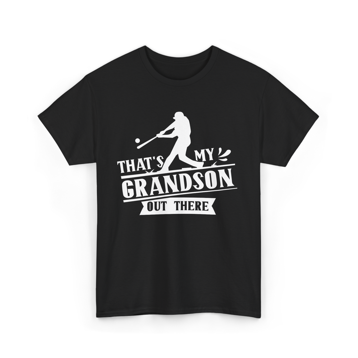 That's My Grandson Baseball Athlete T-Shirt - Black