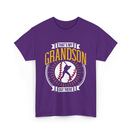 That's My Grandson Baseball Athlete T-Shirt - Purple