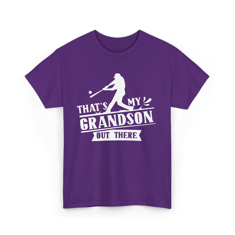 That's My Grandson Baseball Athlete T-Shirt - Purple