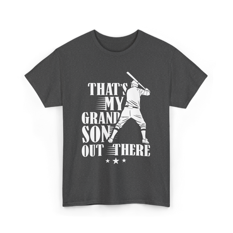 Thats My Grandson Baseball Athlete T-Shirt - Dark Heather