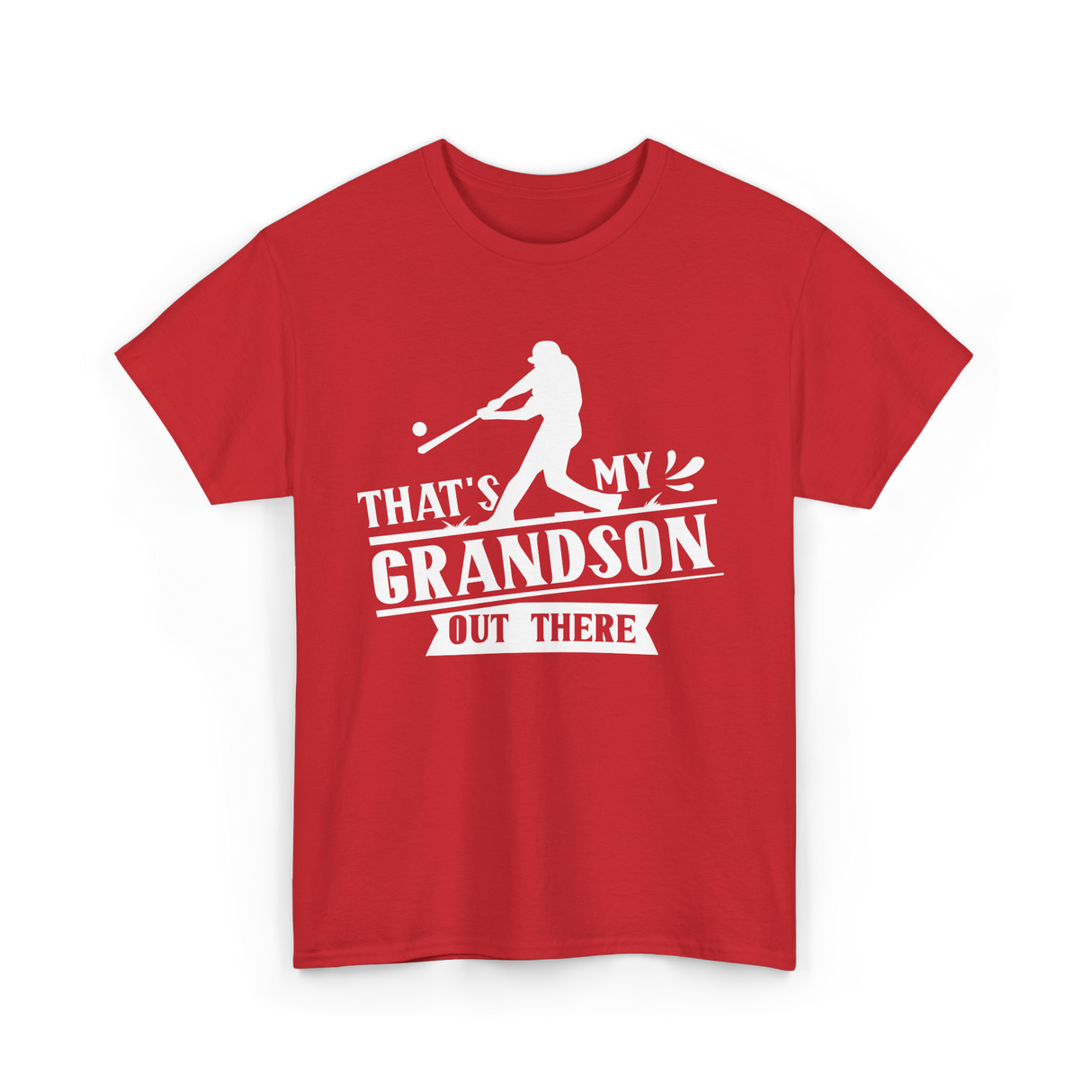 That's My Grandson Baseball Athlete T-Shirt - Red