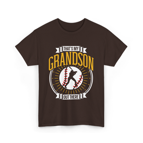 That's My Grandson Baseball Athlete T-Shirt - Dark Chocolate