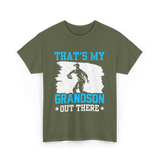 That's My Grandson Baseball T-Shirt - Military Green