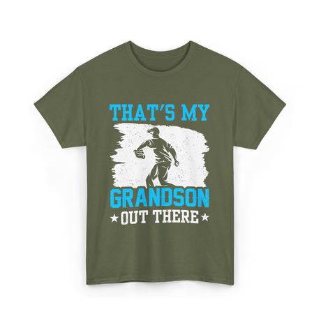 That's My Grandson Baseball T-Shirt - Military Green