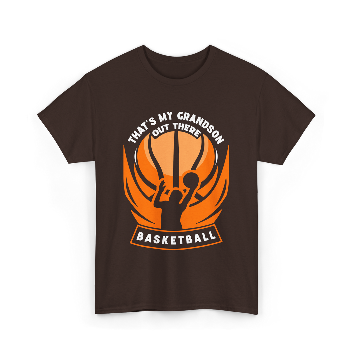 That's My Grandson Basketball Athlete T-Shirt - Dark Chocolate