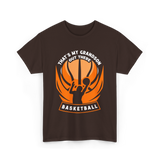 That's My Grandson Basketball Athlete T-Shirt - Dark Chocolate