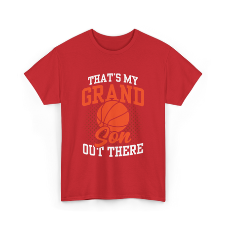 That's My Grandson Basketball Athlete T-Shirt - Red