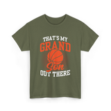 That's My Grandson Basketball Athlete T-Shirt - Military Green