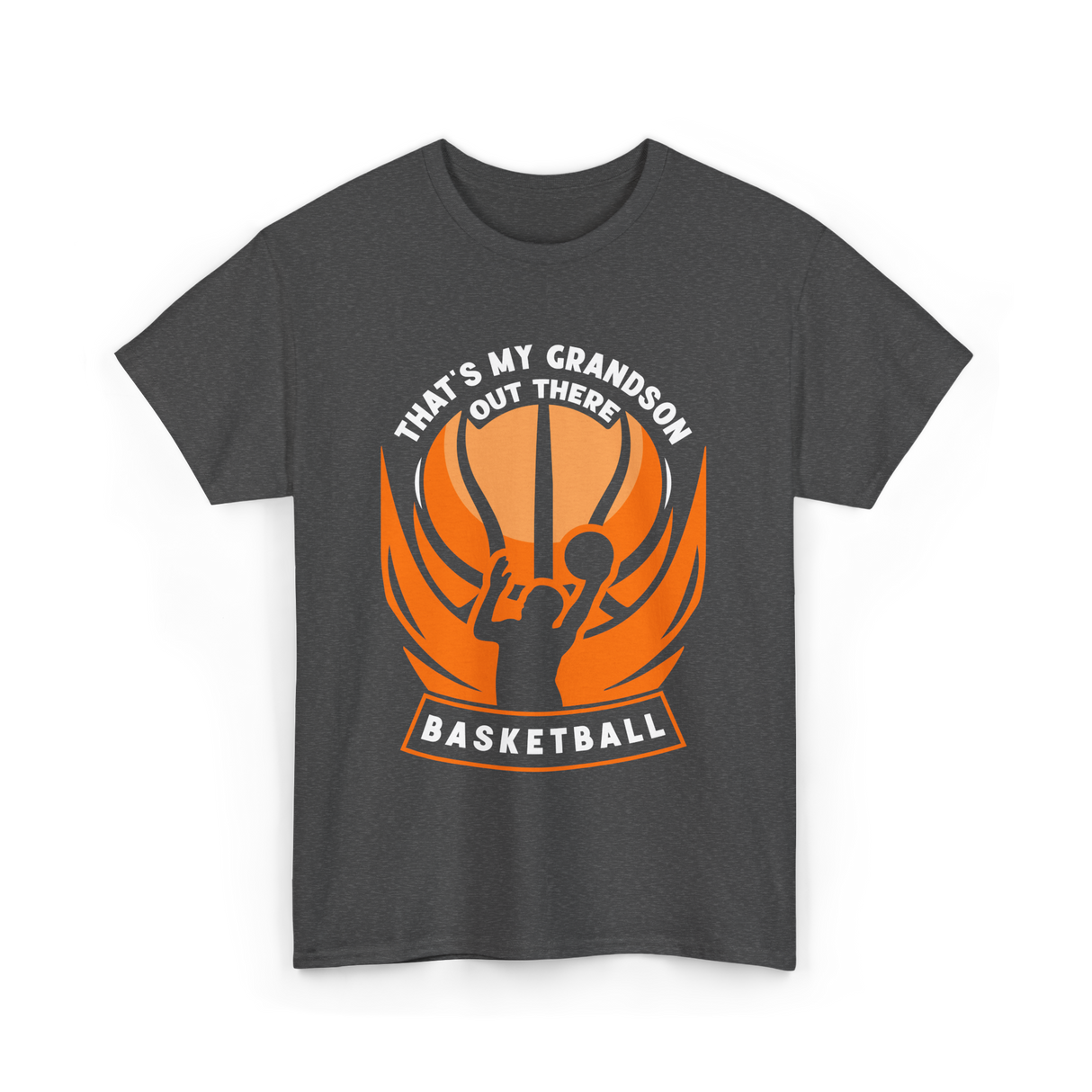 That's My Grandson Basketball Athlete T-Shirt - Dark Heather