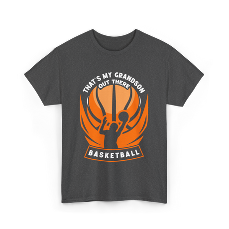 That's My Grandson Basketball Athlete T-Shirt - Dark Heather