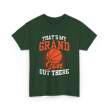 That's My Grandson Basketball Athlete T-Shirt - Forest Green