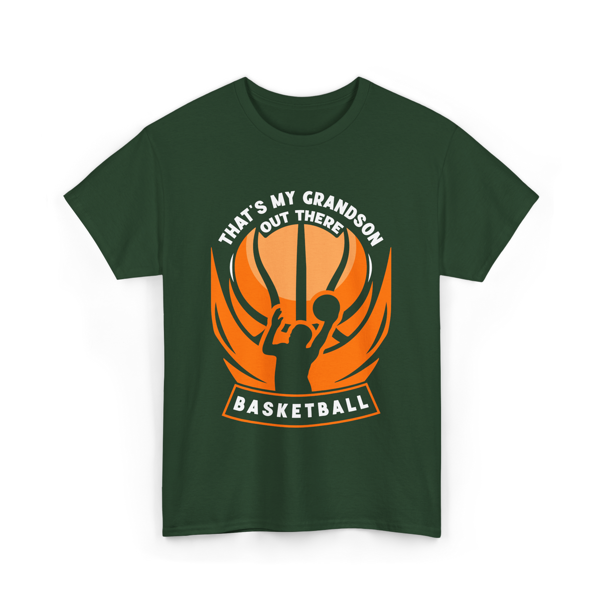 That's My Grandson Basketball Athlete T-Shirt - Forest Green