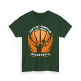 That's My Grandson Basketball Athlete T-Shirt - Forest Green