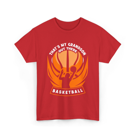 That's My Grandson Basketball Athlete T-Shirt - Red