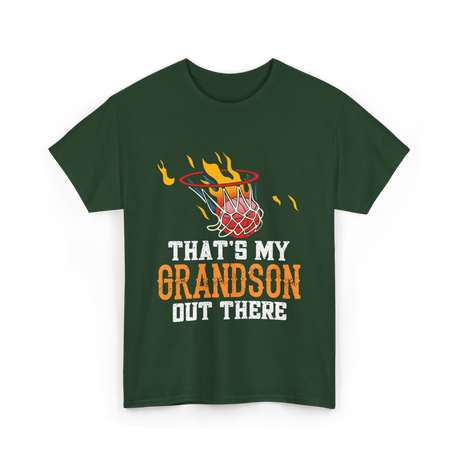 That's My Grandson Basketball T-Shirt - Forest Green