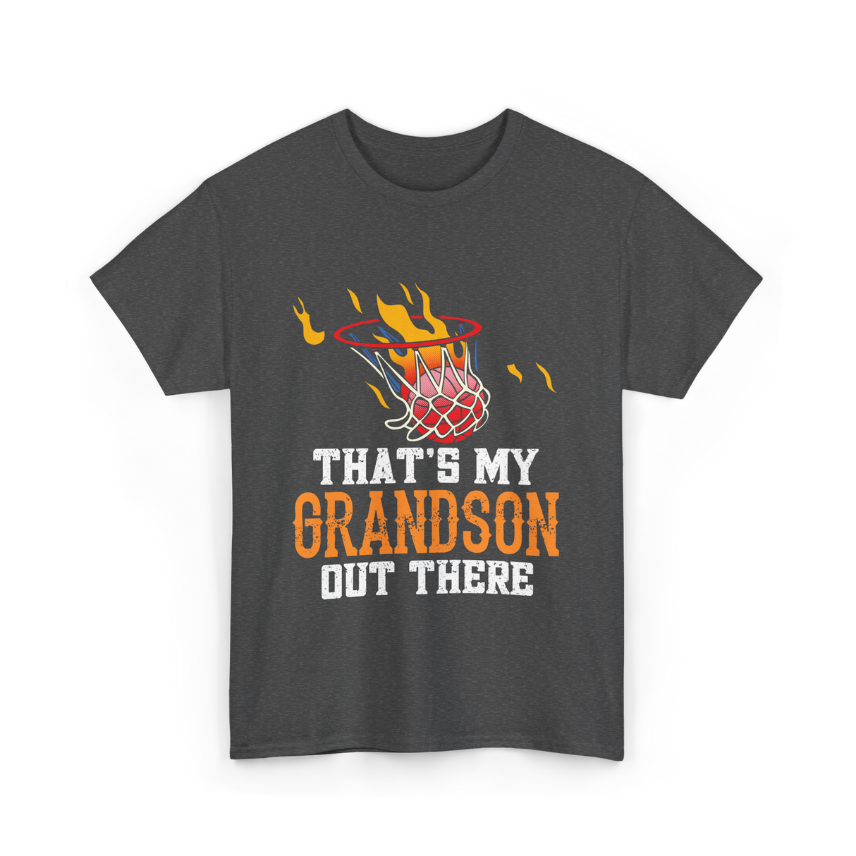 That's My Grandson Basketball T-Shirt - Dark Heather