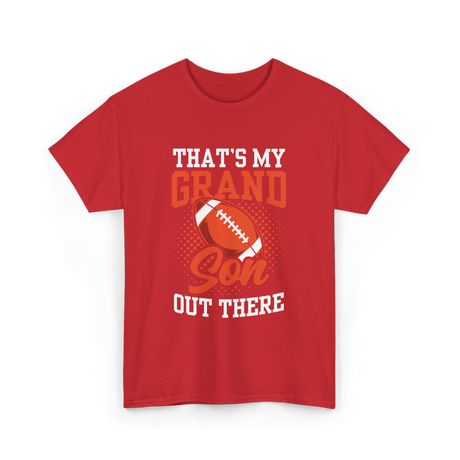 That's My Grandson Football Hobby T-Shirt - Red