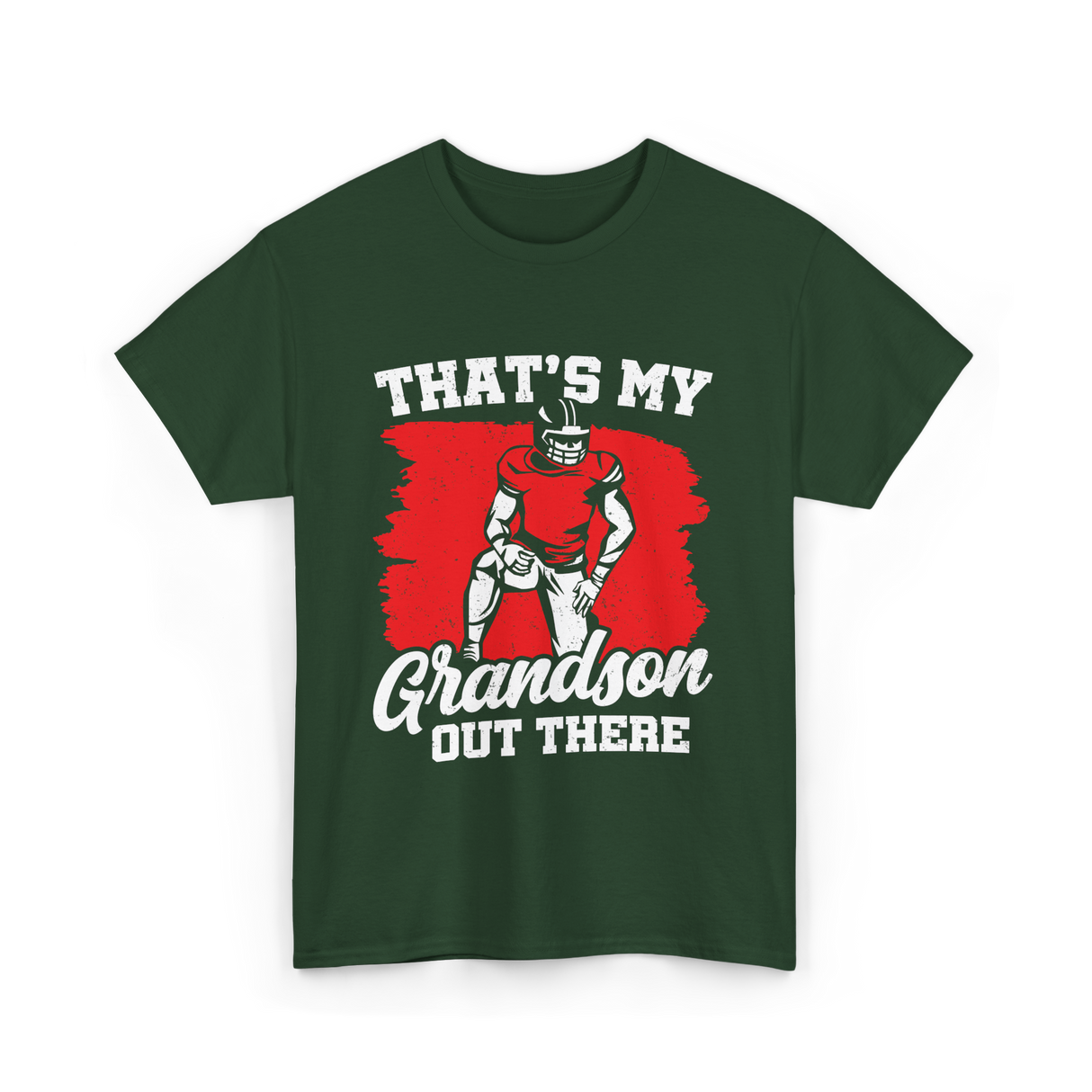 That's My Grandson Football T-Shirt - Forest Green